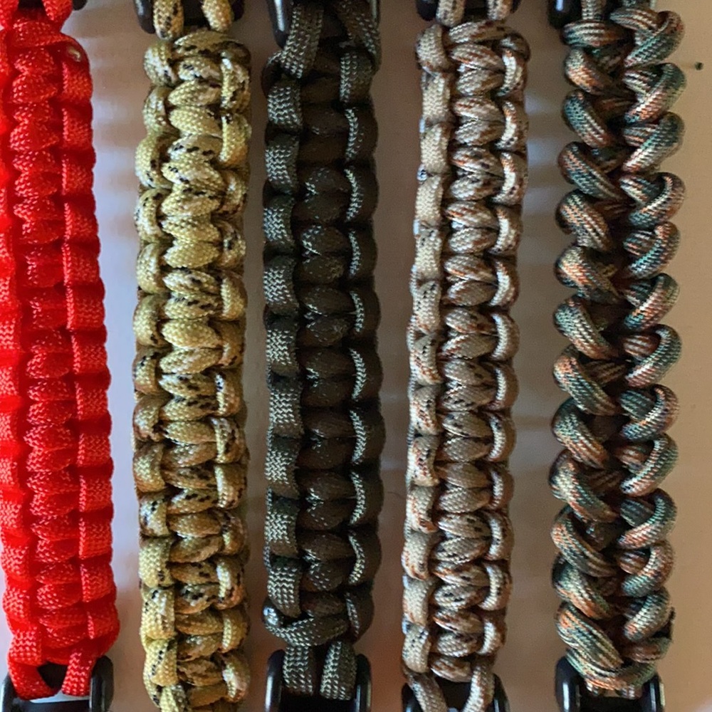 One Hand crafted whistle BRACELET Great for safety!